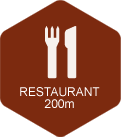 Restaurant in 200 m